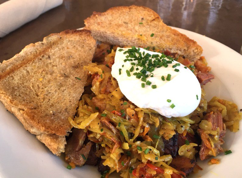 LFK's delicious curried corned beef hash