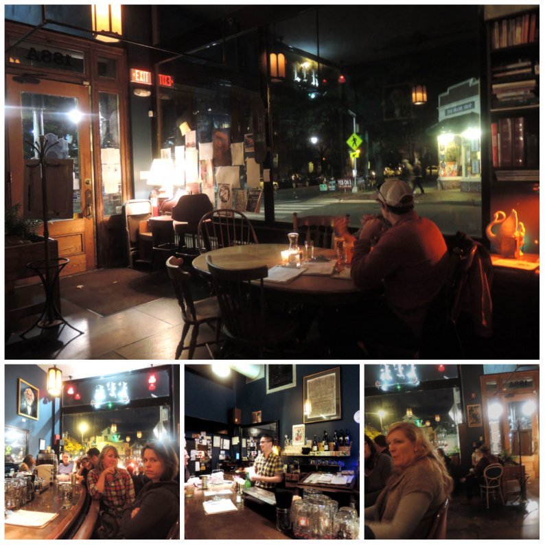 It's blessed with a bird's eye view across Longfellow Square; diners at the bar