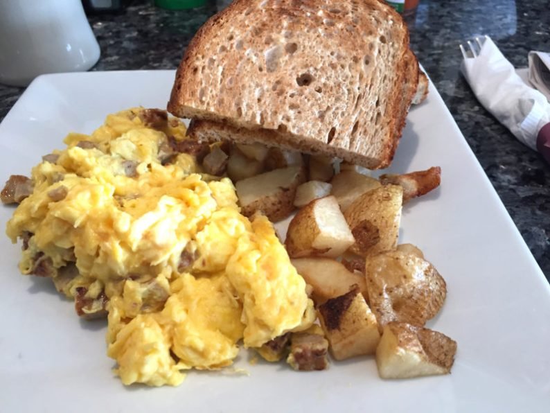 Sausage and cheese scramble