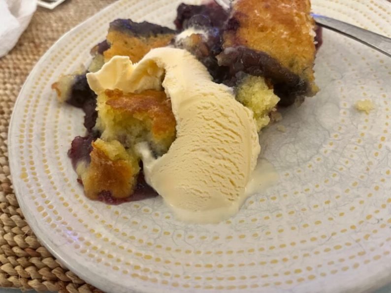 Blueberry Pudding Cobbler